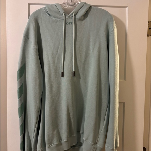 Off White Mint Green Hoodie